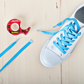 Fix a broken shoelace with Scotch® MultiTask Tape