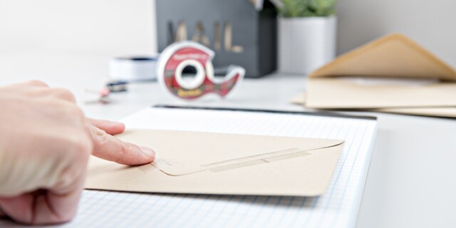 Seal envelopes with Scotch® Super-Hold Tape
