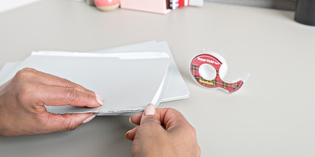 Reinforce File Folders with Scotch® Super-Hold Tape
